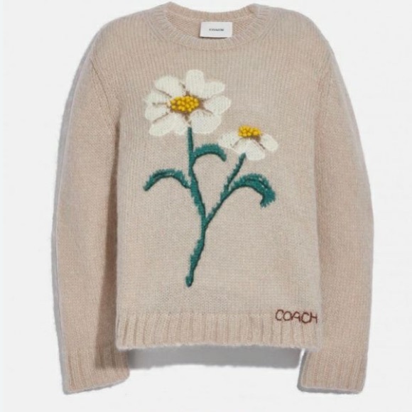Coach Sweaters - Coach Daisy Embroidered Sweater